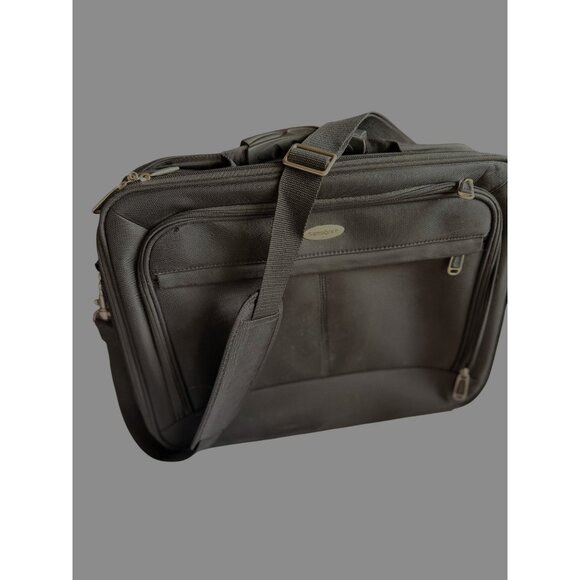 Samsonite BlackLaptop Briefcase With Adjustable Shoulder Strap & Multiple Compar - Picture 6 of 13